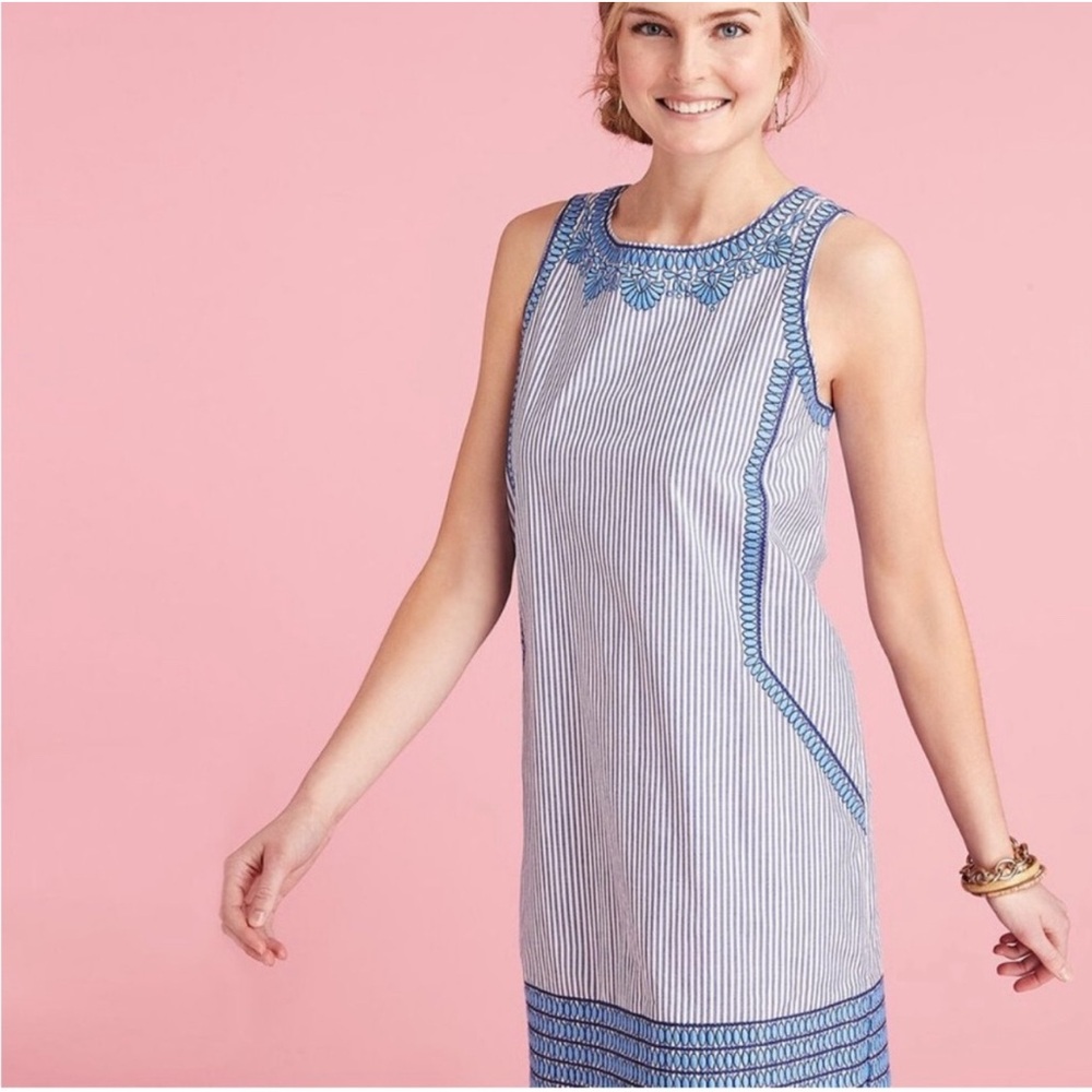 Vineyard Vines Embroidered Cisco Swing Dress in Ocean Reef Size 4